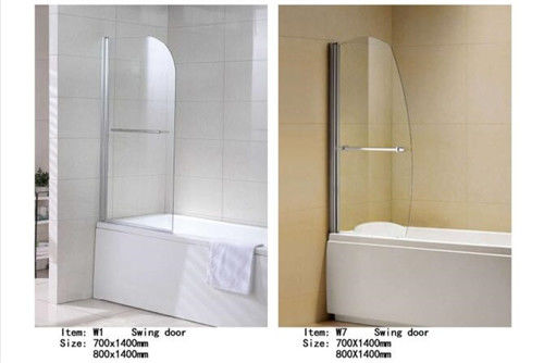 중국 그네 열리는 한 조각 유리제 목욕 스크린이, 각종 디자인 304SS 손잡이 목욕 스크린을 고쳤습니다 협력 업체